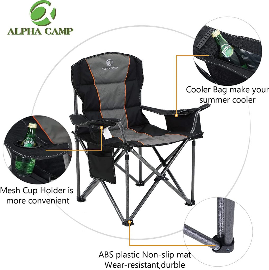 Alpha Camp Oversized Camping Chair features